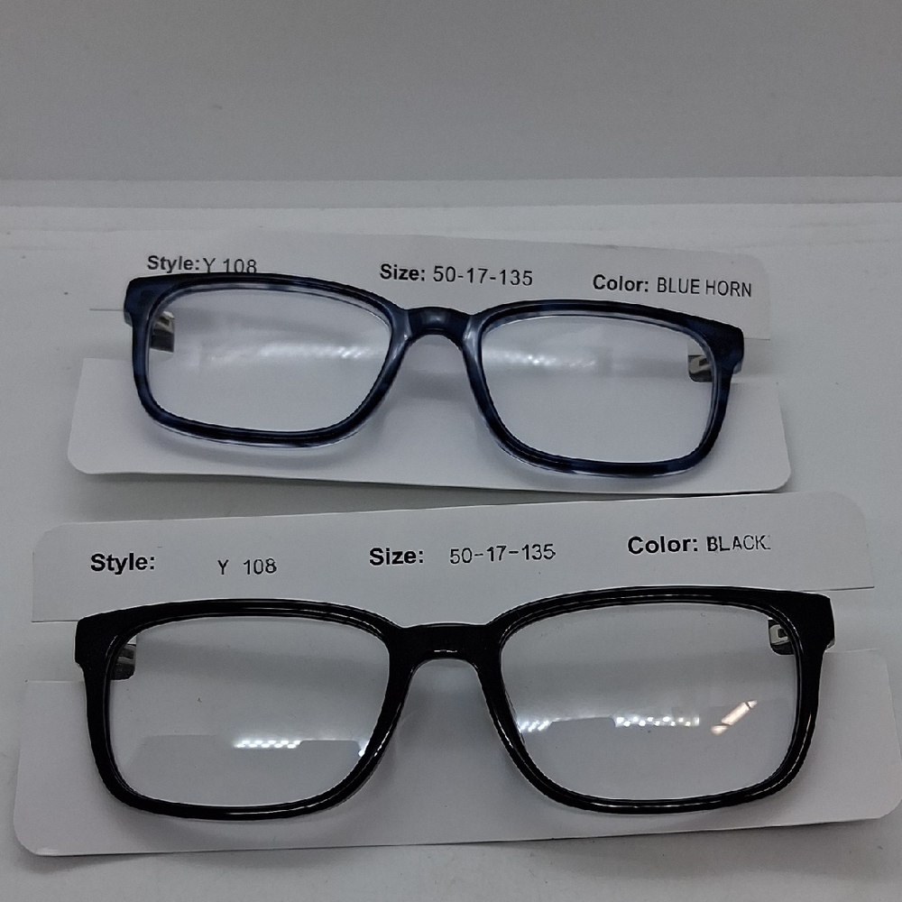 NWT Unbranded Y108 Stylish Blue and Black Eyeglass Frames
